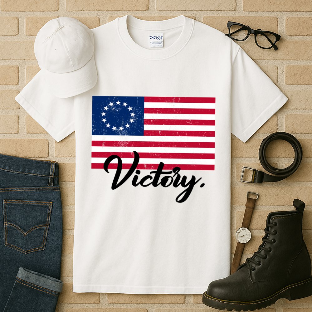 Victory America Betsy Ross Flag 1776 Tall T-Shirt