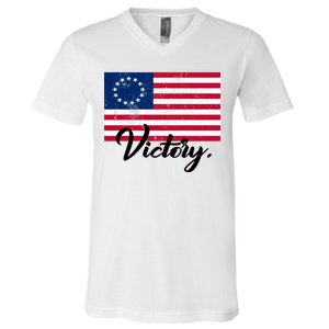 Victory America Betsy Ross Flag 1776 V-Neck T-Shirt