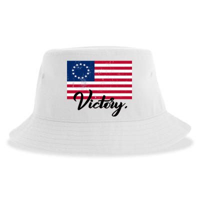 Victory America Betsy Ross Flag 1776 Sustainable Bucket Hat