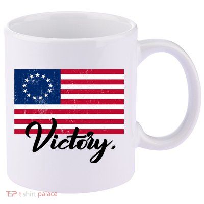 Victory America Betsy Ross Flag 1776 11oz C Handle Ceramic Mug