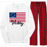 Victory America Betsy Ross Flag 1776 Long Sleeve Pajama Set