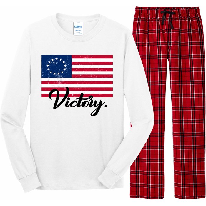 Victory America Betsy Ross Flag 1776 Long Sleeve Pajama Set