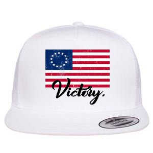 Victory America Betsy Ross Flag 1776 Flat Bill Trucker Hat