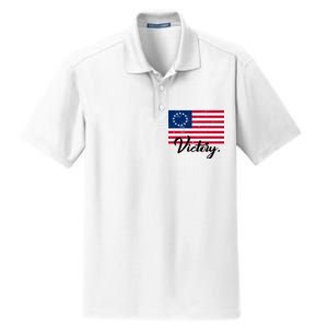 Victory America Betsy Ross Flag 1776 Dry Zone Grid Polo