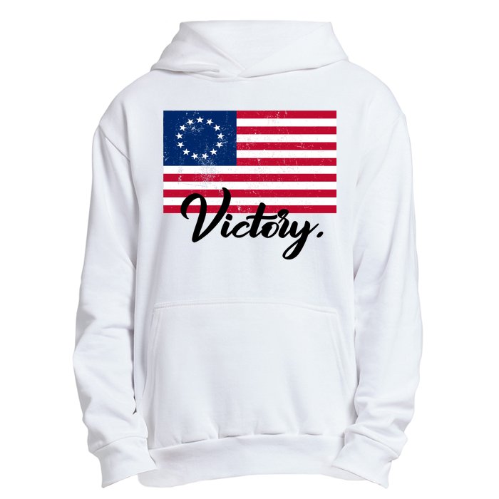 Victory America Betsy Ross Flag 1776 Urban Pullover Hoodie