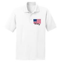 Victory America Betsy Ross Flag 1776 PosiCharge RacerMesh Polo