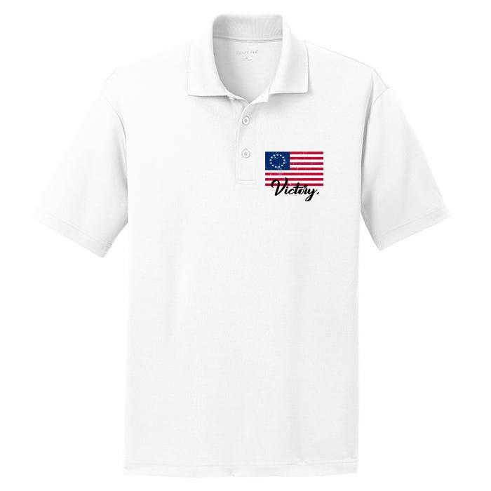 Victory America Betsy Ross Flag 1776 PosiCharge RacerMesh Polo