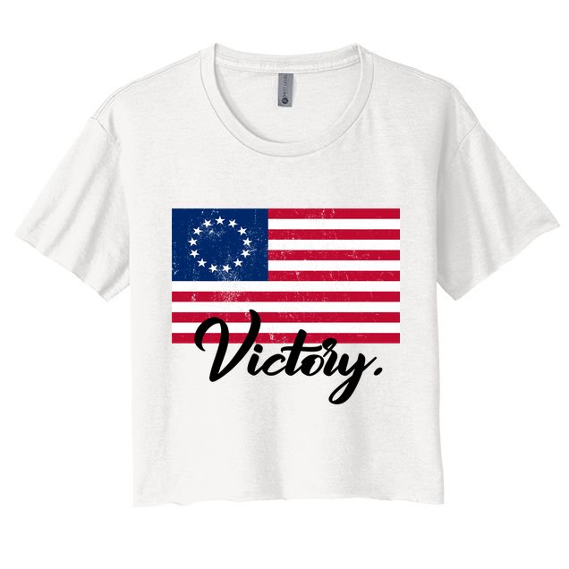 Victory America Betsy Ross Flag 1776 Crop Top