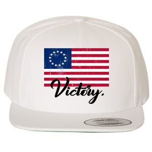 Victory America Betsy Ross Flag 1776 Wool Snapback Cap