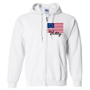 Victory America Betsy Ross Flag 1776 Full Zip Hoodie