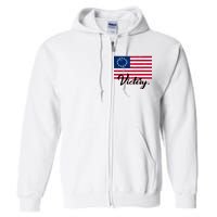 Victory America Betsy Ross Flag 1776 Full Zip Hoodie