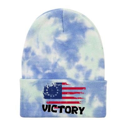 Victory Betsy Ross Original Flag Tie Dye 12in Knit Beanie