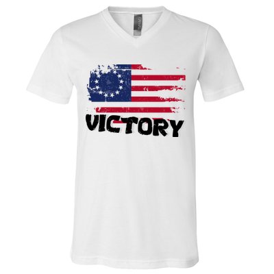 Victory Betsy Ross Original Flag V-Neck T-Shirt