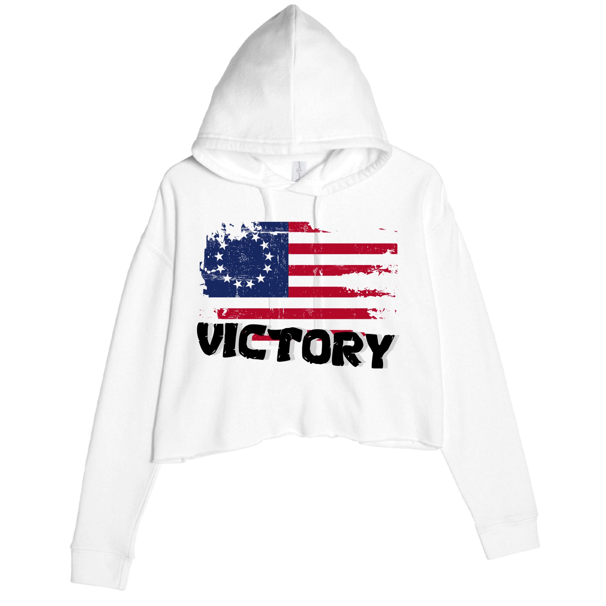 Victory Betsy Ross Original Flag Crop Fleece Hoodie