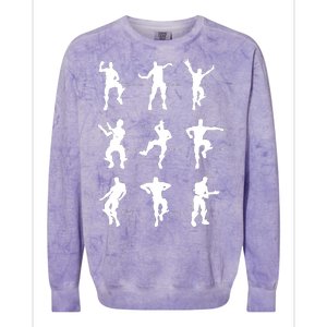 Victory Royale Gamer Dance Moves Colorblast Crewneck Sweatshirt