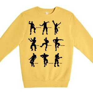 Victory Royale Gamer Dance Moves Premium Crewneck Sweatshirt