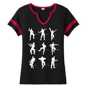 Victory Royale Gamer Dance Moves Ladies Halftime Notch Neck Tee