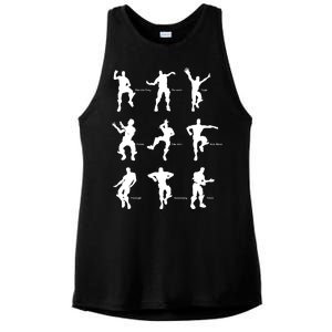 Victory Royale Gamer Dance Moves Ladies PosiCharge Tri-Blend Wicking Tank