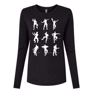 Victory Royale Gamer Dance Moves Womens Cotton Relaxed Long Sleeve T-Shirt