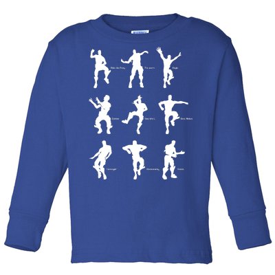 Victory Royale Gamer Dance Moves Toddler Long Sleeve Shirt