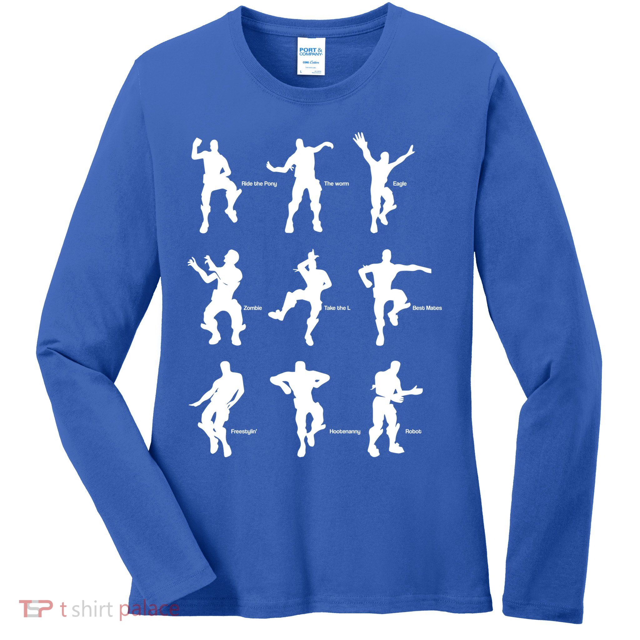 Victory Royale Gamer Dance Moves Ladies Long Sleeve Shirt