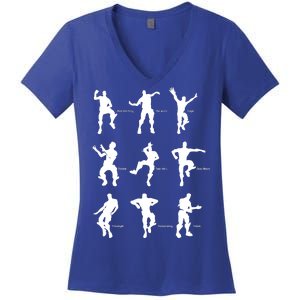 Victory Royale Gamer Dance Moves Women's V-Neck T-Shirt