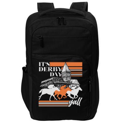 Vintage It's Derby Day Yall Horse Racing Impact Tech Backpack