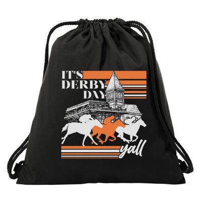 Vintage It's Derby Day Yall Horse Racing Drawstring Bag