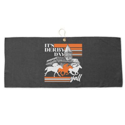 Vintage It's Derby Day Yall Horse Racing Large Microfiber Waffle Golf Towel