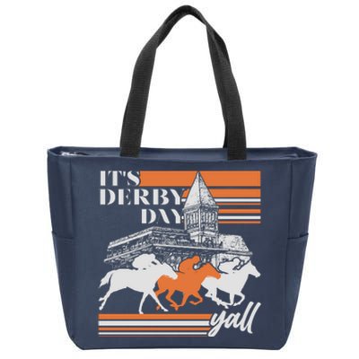 Vintage It's Derby Day Yall Horse Racing Zip Tote Bag