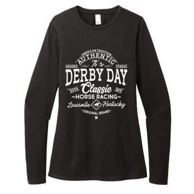 Vintage It's Derby Day Classic Horse Racing Womens CVC Long Sleeve Shirt