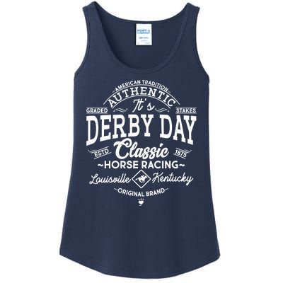 Vintage It's Derby Day Classic Horse Racing Ladies Essential Tank