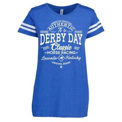 Vintage It's Derby Day Classic Horse Racing Enza Ladies Jersey Football T-Shirt