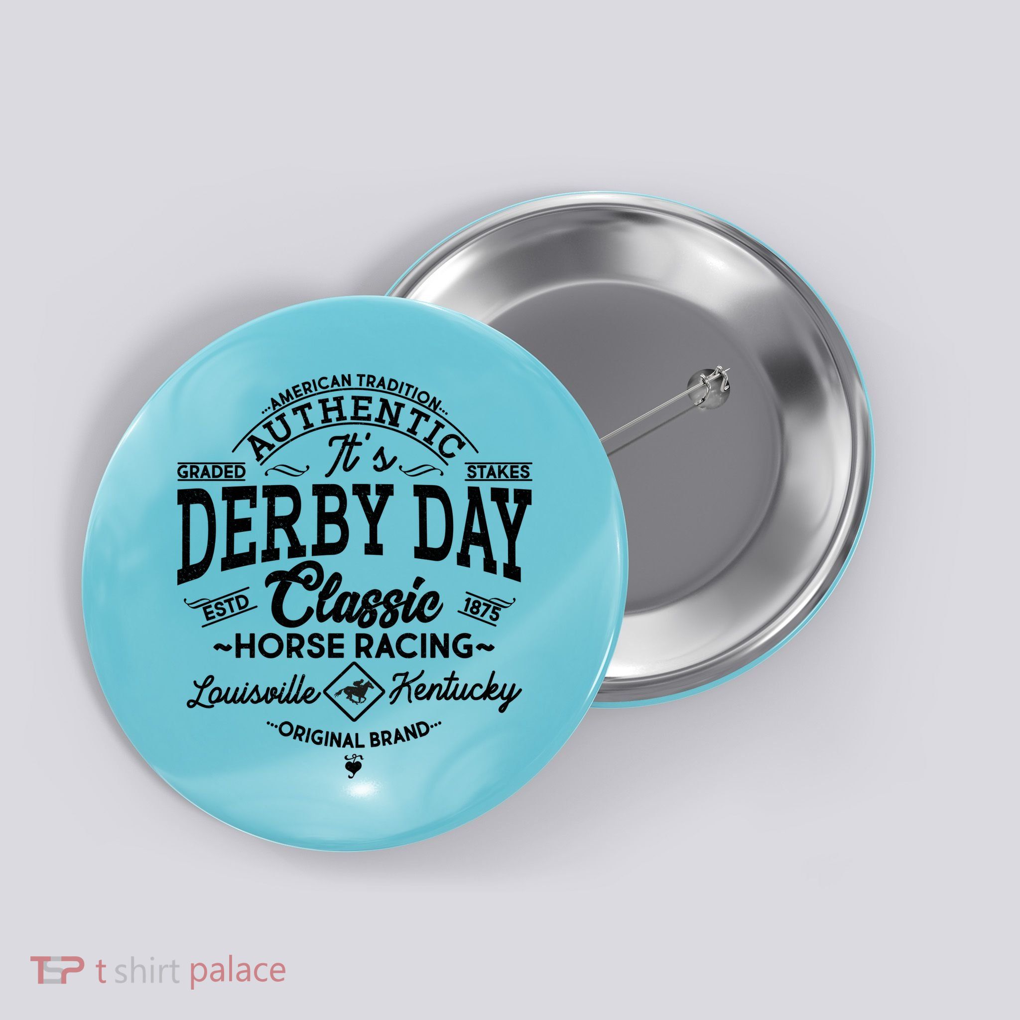 Vintage It's Derby Day Classic Horse Racing Button