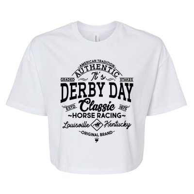 Vintage It's Derby Day Classic Horse Racing Bella+Canvas Jersey Crop Tee