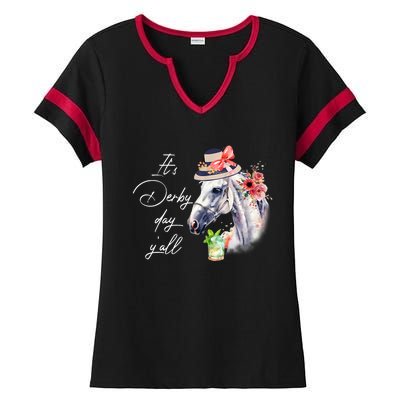 Vintage Its Derby 150 Yall 150th Horse Racing Derby Day 2024 Ladies Halftime Notch Neck Tee