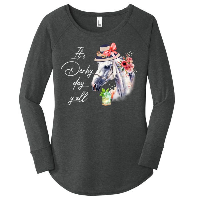 Vintage Its Derby 150 Yall 150th Horse Racing Derby Day 2024 Women's Perfect Tri Tunic Long Sleeve Shirt