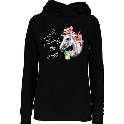 Vintage Its Derby 150 Yall 150th Horse Racing Derby Day 2024 Womens Funnel Neck Pullover Hood