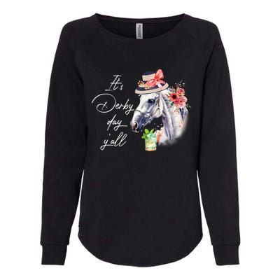 Vintage Its Derby 150 Yall 150th Horse Racing Derby Day 2024 Womens California Wash Sweatshirt