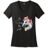 Vintage Its Derby 150 Yall 150th Horse Racing Derby Day 2024 Women's V-Neck T-Shirt