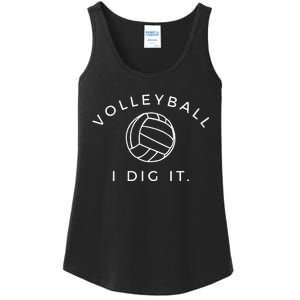 Volleyball I Dig It. Funny Volleyball Quote Ladies Essential Tank