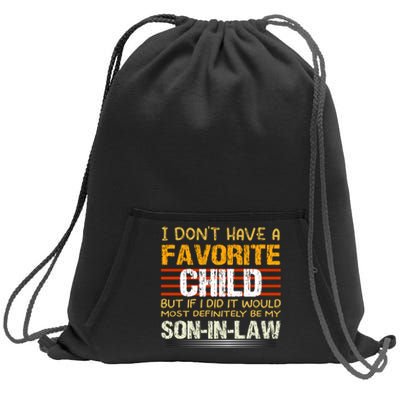 Vintage I Dont Have A Favorite Child Sweatshirt Cinch Pack Bag