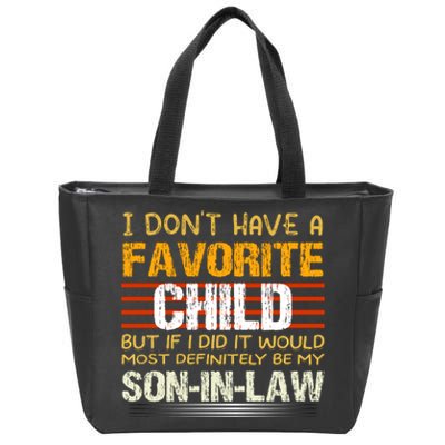 Vintage I Dont Have A Favorite Child Zip Tote Bag