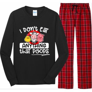 Vegan I Dont Eat Anything That Poops (D0010665a) Gift Long Sleeve Pajama Set