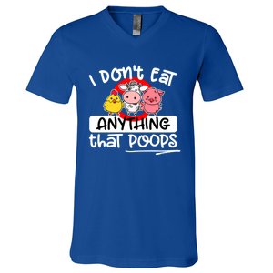 Vegan I Dont Eat Anything That Poops (D0010665a) Gift V-Neck T-Shirt