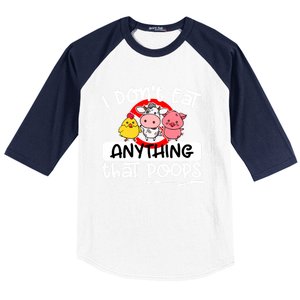 Vegan I Dont Eat Anything That Poops (D0010665a) Gift Baseball Sleeve Shirt