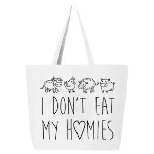 Vegan I Dont Eat My Homies Vegetarian Funny Gift 25L Jumbo Tote