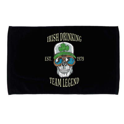 Vintage Irish Drinking Team Lucky Skull Legend Microfiber Hand Towel