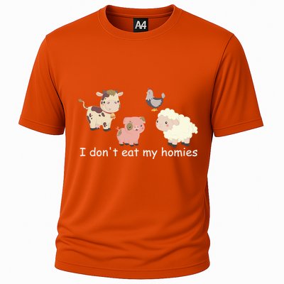 Vegetarian I Dont Eat My Homies Fun Vegan Love Animals Tee Gift Cooling Performance Crew T-Shirt