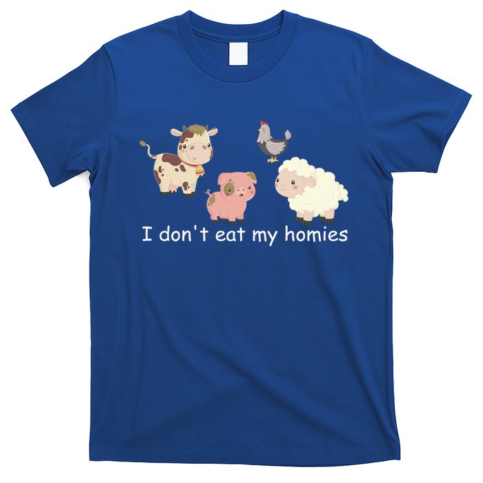 Vegetarian I Dont Eat My Homies Fun Vegan Love Animals Tee Gift T-Shirt